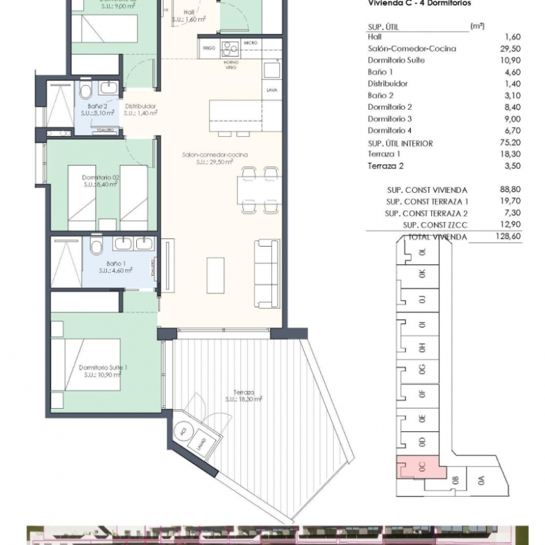 APARTAMENTO DE NUEVA CONSTRUCCIÓN EN PLANTA BAJA DE 4 DORM.EN BENIJÓFAR