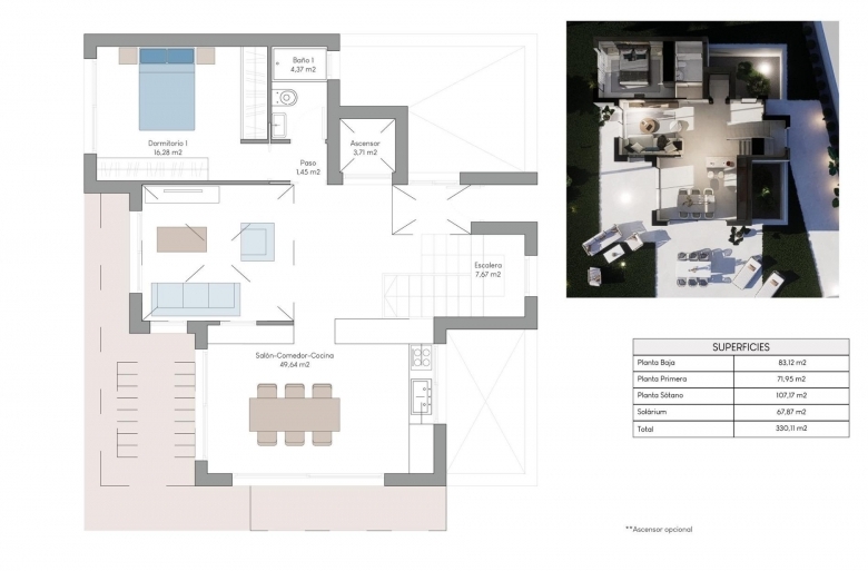 MAGNIFICA VILLA DE NUEVA CONSTRUCCIÓN DE 3 DORM.EN FINESTRAT