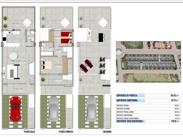 Adosados en venta en Cox con piscina comunitaria