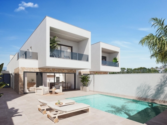Villa adosada a la venta con piscina privada en San Pedro del Pinatar