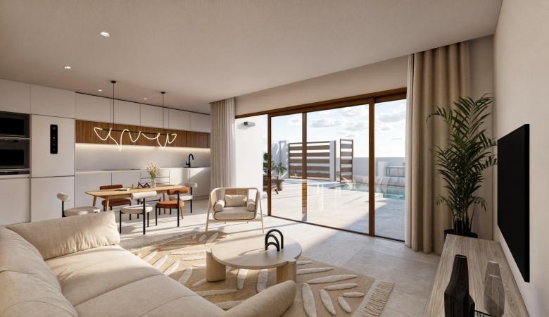 Villa de 2 dormitorios a la venta con piscina privada en Torre-Pacheco, Murcia