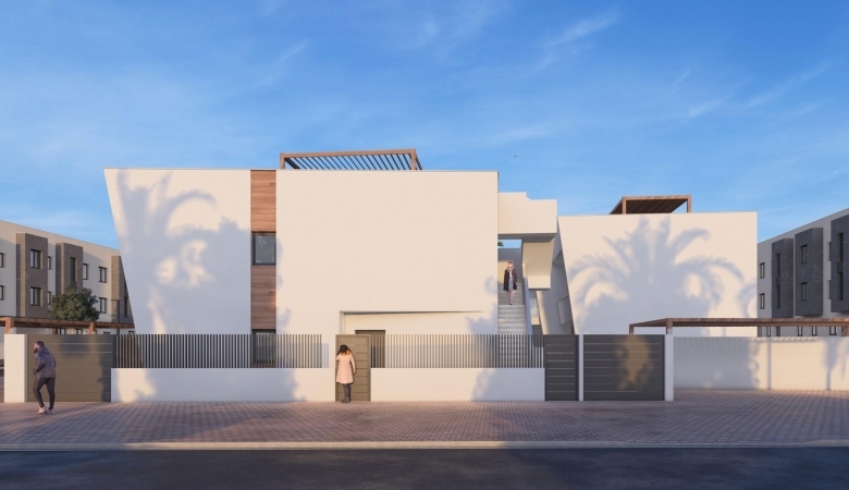 Bungalow de planta alta de 2 dormitorios a la venta con solarium privado en Torre-Pacheco(Murcia)