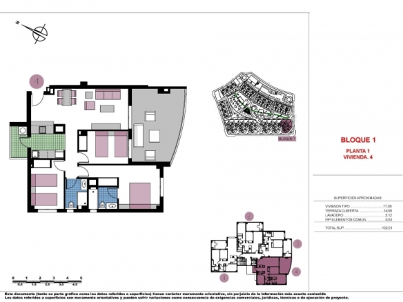 Apartamento de 3 dormitorios de nueva construcción a la venta en Mil Palmeras