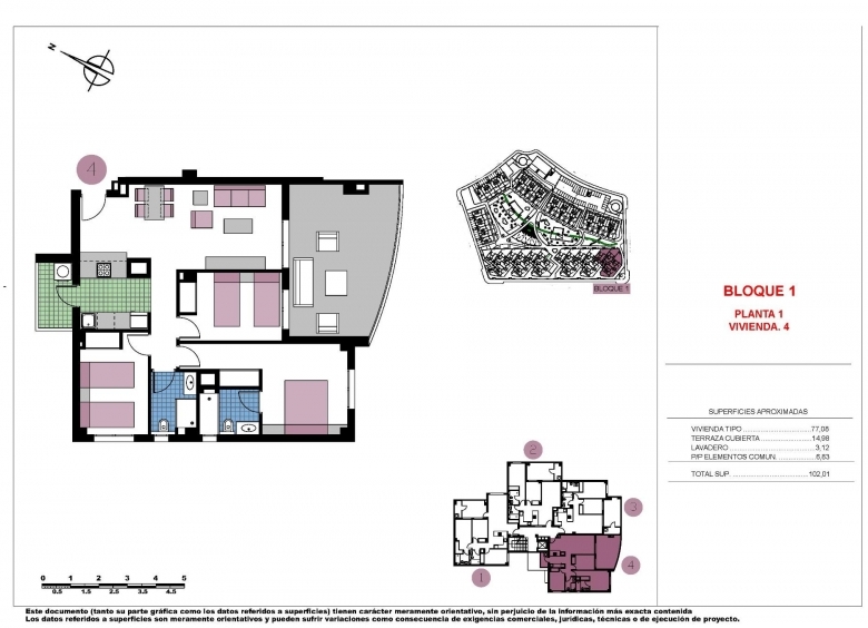 Apartamento de 3 dormitorios de nueva construcción a la venta en Mil Palmeras