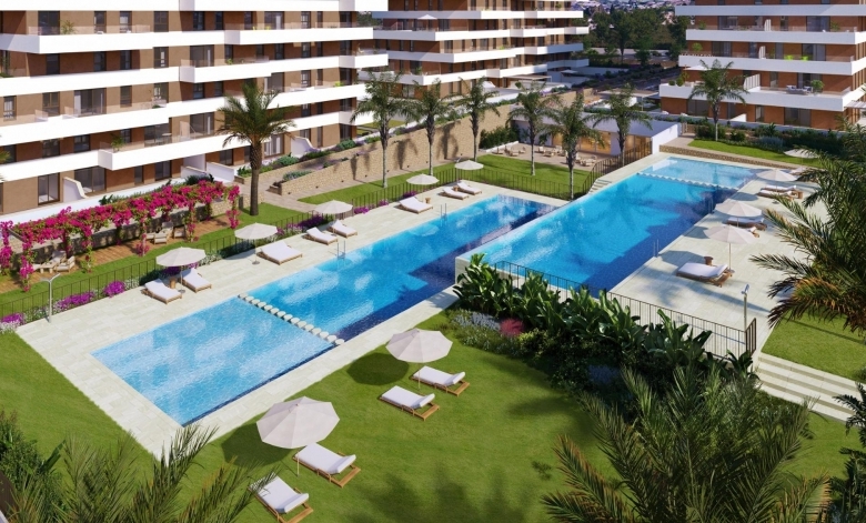 Apartamento de 3 dormitorios de nueva construcción a la venta en Villajoyosa.