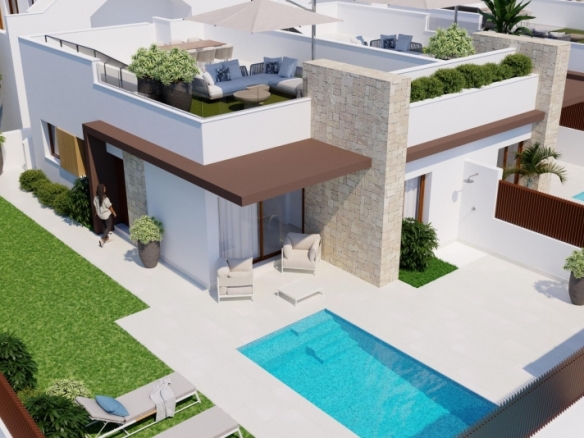 Vivienda pareada de 2 dormitorios de nueva construcción en Golf Resort, Orihuela