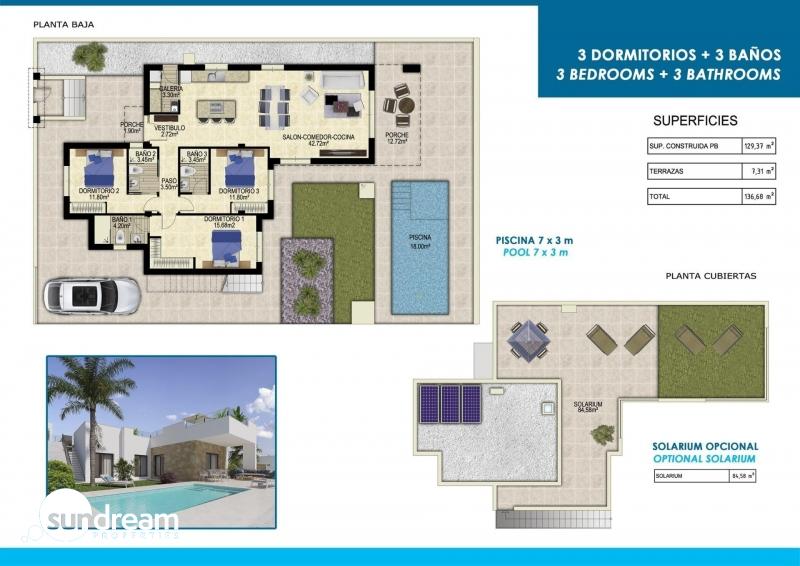 g_40114-15-36 Villa de nueva construcción de una planta y piscina privada en Polop