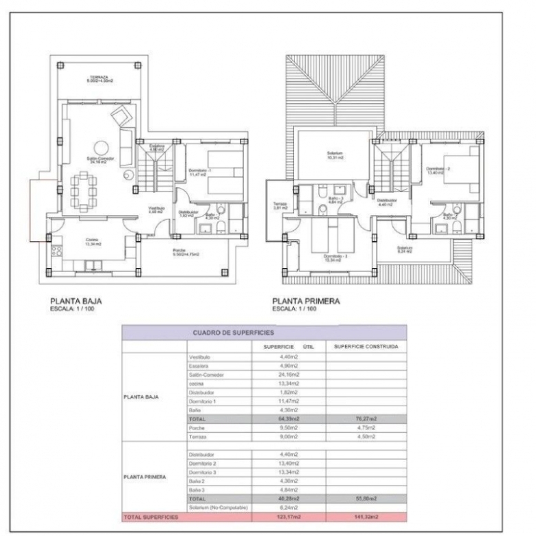 Villa de 3 dormitorios con solarium y amplia parcela en Lorca(Murcia)