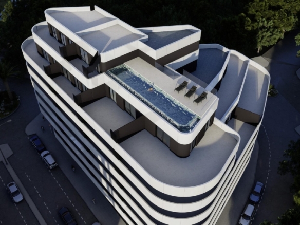 Ático de nueva construcción de 1 dormitorio a la venta a pocos pasos de la playa en Calpe.