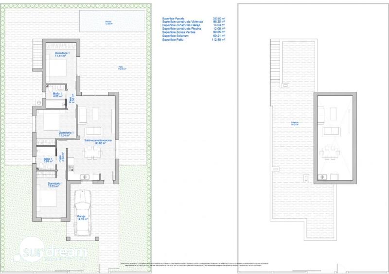 Villa en venta obra nueva con piscina en Los Alcázares