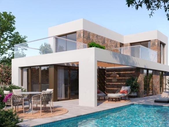 Villa en venta obra nueva con piscina en Finestrat