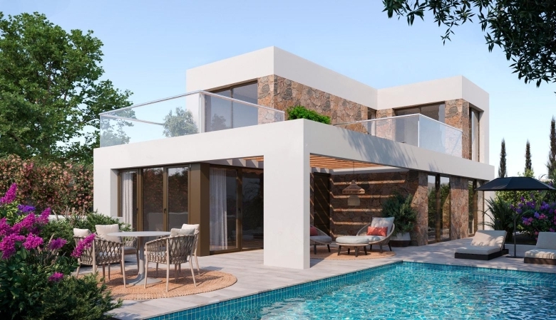 Villa en venta obra nueva con piscina en Finestrat