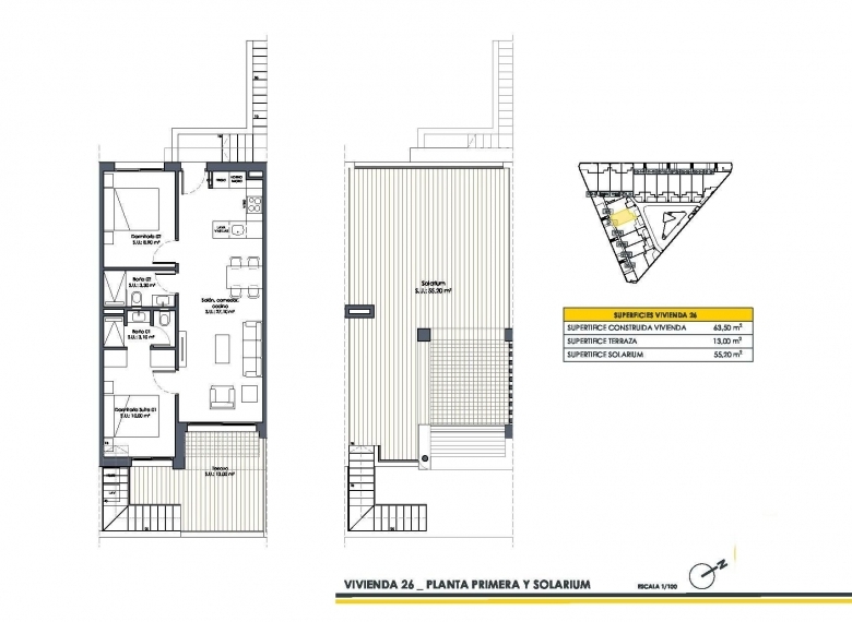 Bungalow en venta obra nueva con piscina San Fulgencio