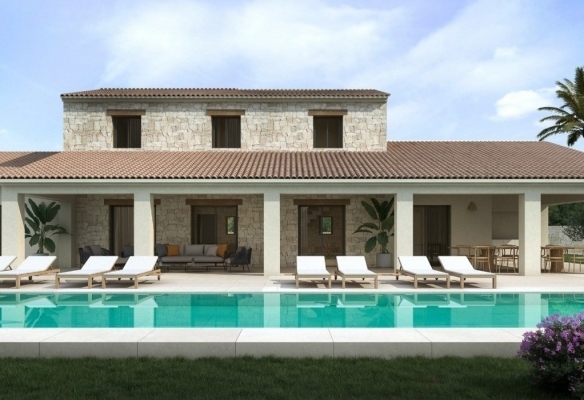 Villa de lujo en venta obra nueva con piscina en Teulada