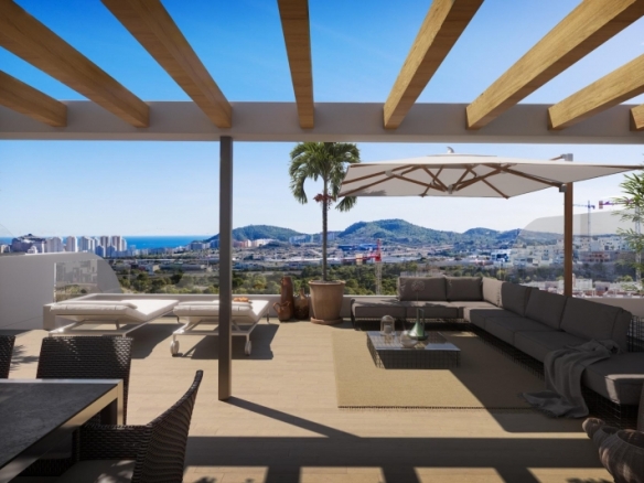 Ático en venta obra nueva garaje y piscina en Finestrat