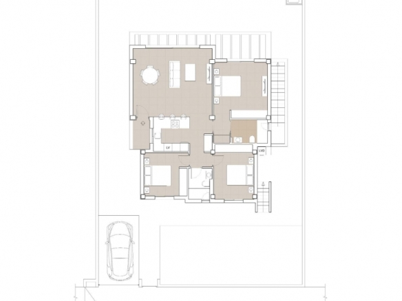 Villa en venta obra nueva con solárium en Polop