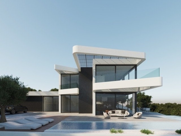 Villa de lujo en venta obra nueva con piscina en Altea