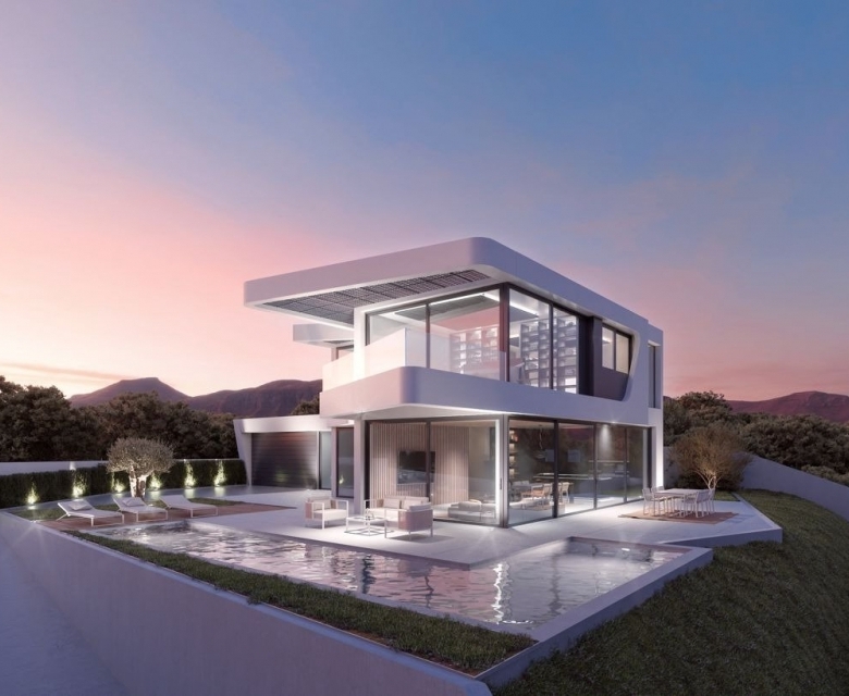 Villa de lujo en venta obra nueva con piscina en Altea