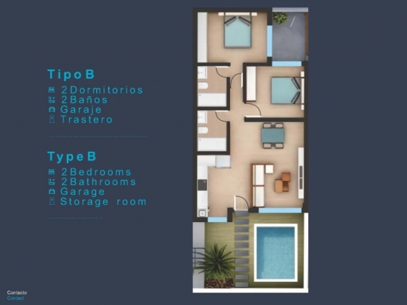 Bungalows obra nueva con garaje San Pedro de Pinatar