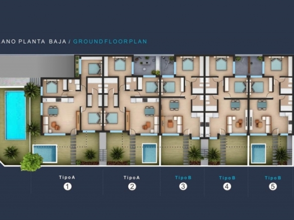 Bungalows obra nueva con piscina San Pedro d Pinatar