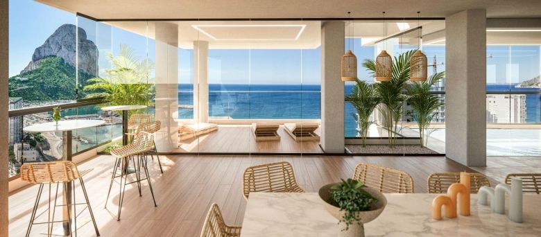 Ático en venta obra nueva con piscina y garaje en Calpe