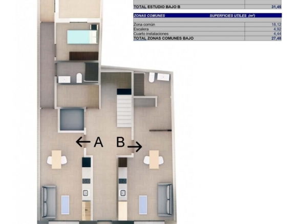 Estudio en venta obra nueva zona centro de Torrevieja