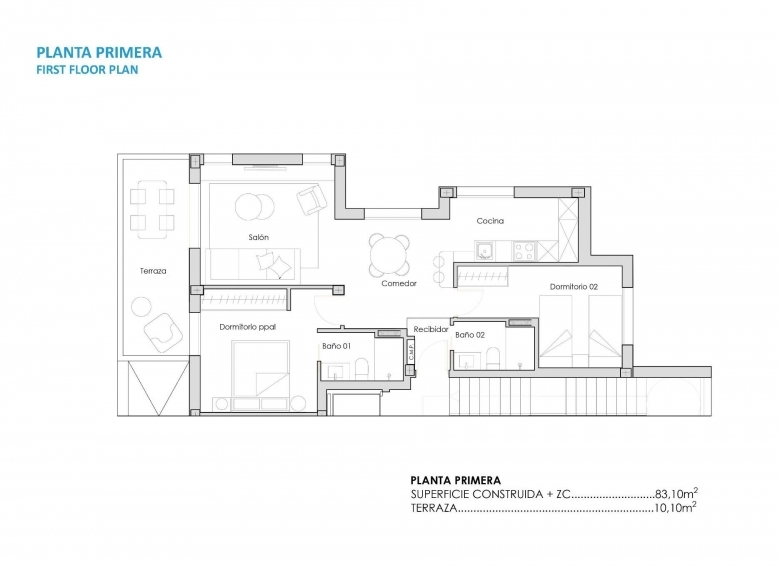 Apartamento turístico de 2 dormitorios en Santa Rosalía Lake and Life Resort Costa Cálida