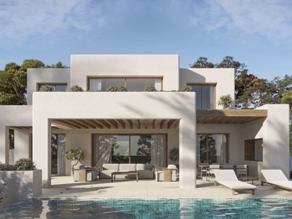 Villa en venta obra nueva y piscina La Fustera Benissa