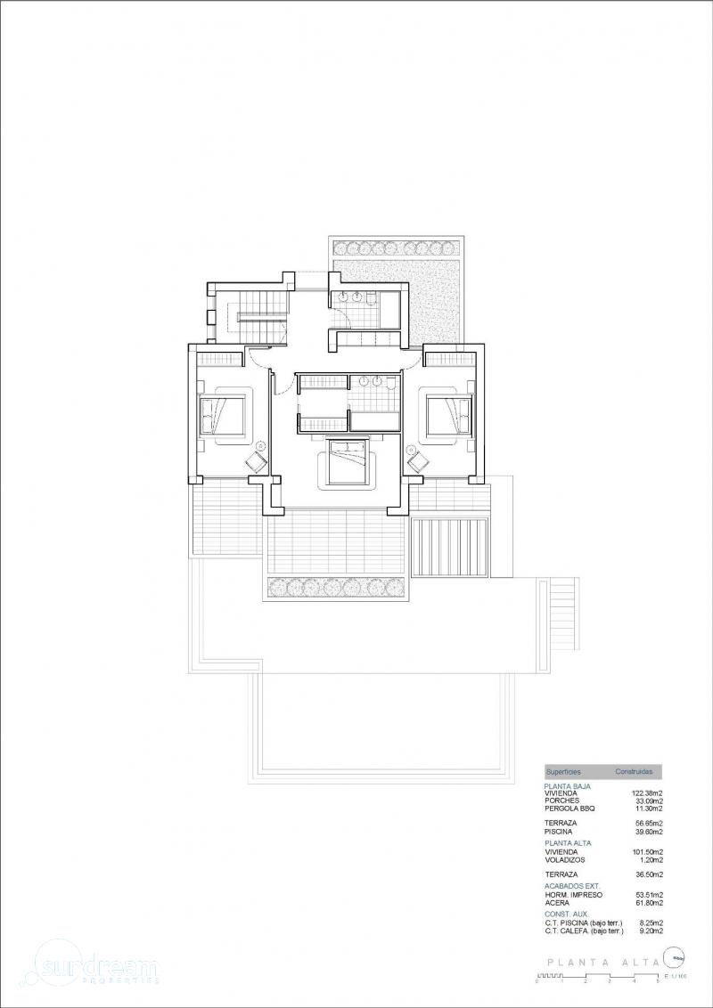 Villa en venta obra nueva y piscina La Fustera Benissa