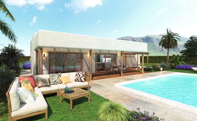 Villa obra nueva en venta con piscina en Pinoso