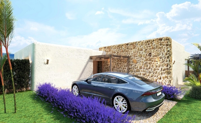 Villa obra nueva en venta con piscina en Pinoso