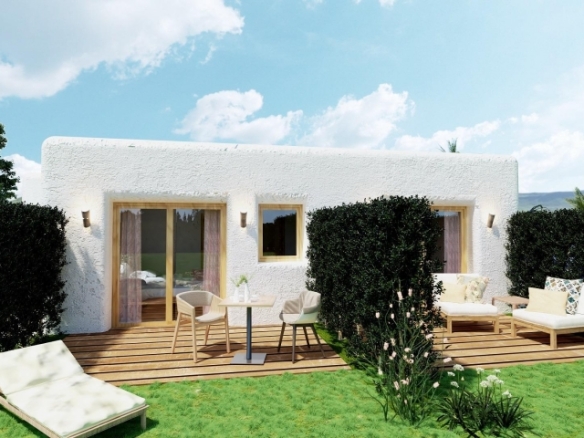Villa obra nueva en venta con piscina en Pinoso