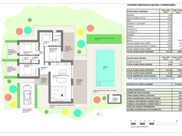 Villa obra nueva en venta con piscina en Pinoso