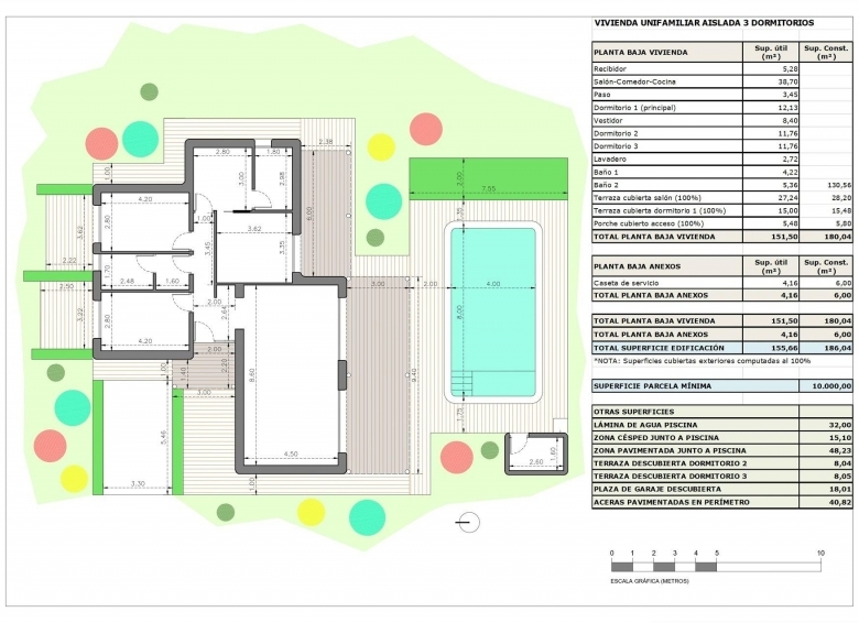Villa obra nueva en venta con piscina en Pinoso