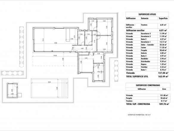 Villa en venta obra nueva 3 dormitorios en Aspe