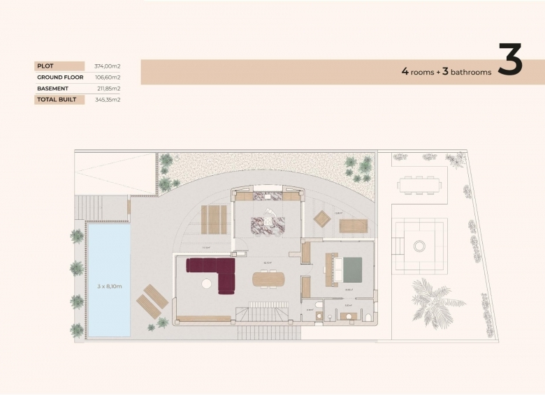 Villa nueva en venta con piscina La Finca Golf Algorfa