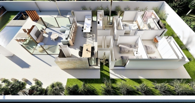 VILLA MODERNA DE NUEVA CONSTRUCCION EN SAN FULGENCIO(ALICANTE)
