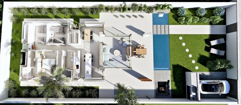 VILLA MODERNA DE NUEVA CONSTRUCCION EN SAN FULGENCIO(ALICANTE)