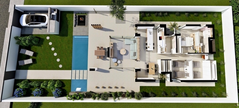VILLA MODERNA DE NUEVA CONSTRUCCION EN SAN FULGENCIO(ALICANTE)