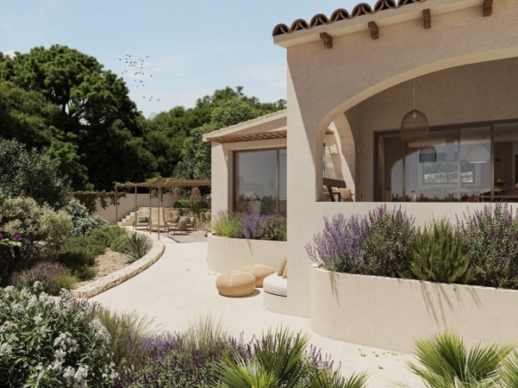 Villa en venta con piscina en La Fustera Benissa