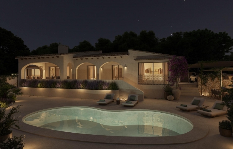 Villa en venta con piscina en La Fustera Benissa