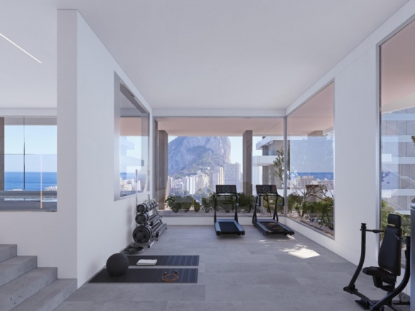 Apartamento de lujo de nueva construcción con 3 dormitorios con vistas al mar a la venta en Calpe, Costa Blanca