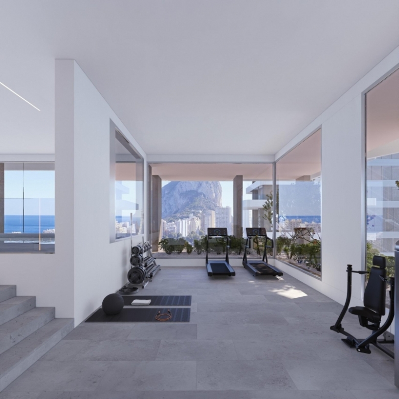 Apartamento de lujo de nueva construcción con 3 dormitorios con vistas al mar a la venta en Calpe, Costa Blanca