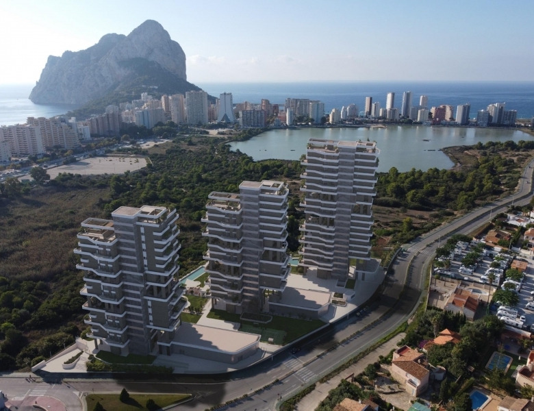 Apartamento de lujo de nueva construcción con 3 dormitorios con vistas al mar a la venta en Calpe, Costa Blanca