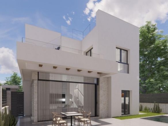 Villa en venta obra nueva con piscina Los Montesinos