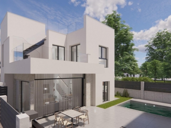 Villa en venta obra nueva con piscina Los Montesinos