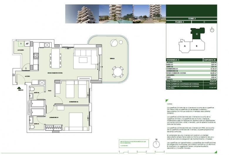 Piso en venta 2 dormitorios con garaje en Calpe