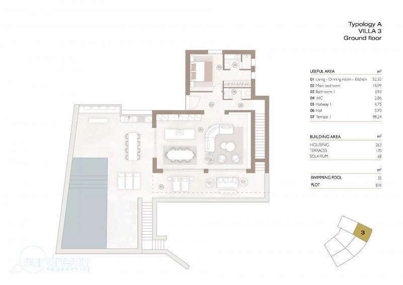 Villa en venta obra nueva Golf Las Colinas Orihuela