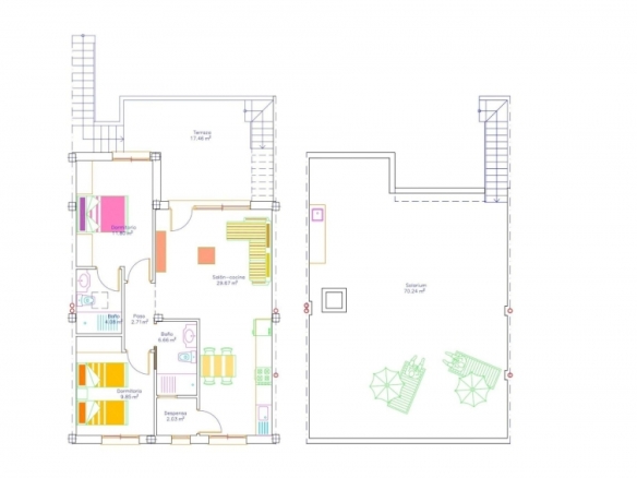 Bungalow en venta obra nueva con piscina San Javier