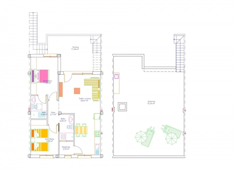 Bungalow en venta obra nueva con piscina San Javier